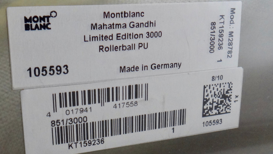 Montblanc Mahatma Gandhi Rollerball